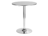 Contemporary Adjustable Round Bar Table in Silver B202P223297