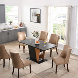 61.81 inch Extendable Dining Table with Built-in Storage, Modern Wooden Table with Sturdy W2317P251939