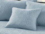 6 Piece Reversible Scalloped Edge Daybed Cover Set Blue Daybed B035P266681
