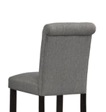 Leviton Solid Wood Tufted Asons Barstool, Set of 2, Grey T2574P165118