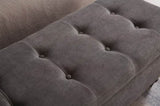 59" Bed Bench with Storage Grey Fabric W1097124942