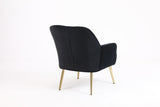 Modern Mid Century Chair velvet Sherpa Armchair for Living Room Bedroom Office Easy Assemble W1361102502