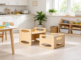 Adjustable and Chair Set, Wooden Weaning for Toddlers Ages 1-5, Natural Kids Activity 34358526