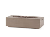 40" Outdoor 40,000 BTU Rectangular MgO Concrete Propane Fire Pit, Dark Grey 63492.00LGRY-40K