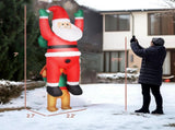 7FT Hanging Christmas Inflatable Santa with Dog, Christmas Blow Up Decoration with Built-in LED 48958401