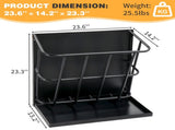 Large Capacity Hay Feeder with Detachable Grain Tray, Heavy Duty Steel 2 in 1 Hay Rack, Multiple 79107456