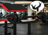 265 LBS Black Preacher Curl Bench, Adjustable Seated Arm Isolation Station for Barbell Dumbbell 72239292