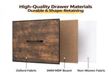 Wood Filing Cabinet with Wheels, Weathered Wood Fluted, Iron Clad Wood, Melamine Faced, 2 Small 10635827