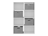 Brookhaven Cube Bookcase with 6 Storage Shelves, Modern Freestanding Bookshelf for Living Room and B128P611050
