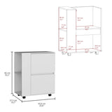 Glasgow Bar Cart Two Pull-Down Door Cabinets and Two Open Shelves B200P173174