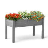 ZNTS Raised Garden Bed with Legs, Elevated Wooden Planter Box for Outdoor Plants W1390P160712