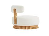 Modern 27.5" W Farmhouse Armless Chair, Wooden Base Featuring Thatched Roof Rod Design, Cozy 11392088