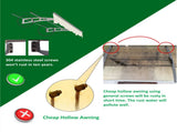 DA5934C Series Door Window Awning Canopy Made of 0.137Inch Thick Crystal Solid Polycarbonate Sheet W2205P179826