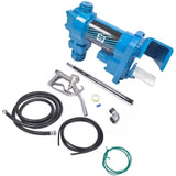 ZNTS 20GPM 12V Fuel Transfer Pump with Nozzle Kit for Transfer of Gasoline Diesel Blue 02142653