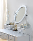 Ashley Wood Make-Up Vanity Table and Stool Set, Silver T2574P265587