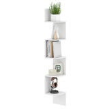 5-layer white wall mounted corner stand/bookshelf 33726356