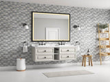 60 x 48 Inch LED Bathroom Mirror with Aluminum Frame, Wall Mounted Vanity Mirror, Anti-Fog, Memory, W2287P279100