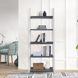 ZNTS 5-Tier Shelves,Bookshelf, Storage Rack, Bookcase with Rubber Wood Frame, Ladder Shelf for Living W2582P195346