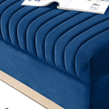 Contemporary Vertical Channel Tufted Velvet Sofa Modern Upholstered Couch for Living Room Apartment W1117P147505