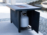 44" W x 25" H Outdoor Patio Propane Gas Fire Pit Table - 50,000 BTU High-temperature-resistant W2691P232455