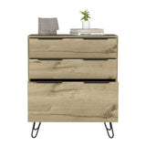 Augusta Dresser, Hairpin Legs, Three Drawers, Superior Top -Light Oak B20091823