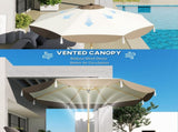 9 Ft Patio Umbrella, UPF 50 Outdoor Market Umbrella with 8 Ribs, Vented 34761685
