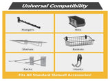 Heavy Duty PVC Slatwall Garage Organizer, 8ft x 4ft Section with 10 Panels, Industrial Strength W1422P286710
