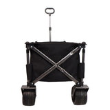 ZNTS Folding Wagon, Heavy Duty Utility Beach Wagon Cart for Sand with Big Wheels, Adjustable Handle&Drink W1364P154106