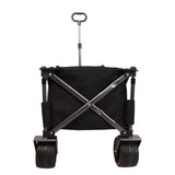 ZNTS Folding Wagon, Heavy Duty Utility Beach Wagon Cart for Sand with Big Wheels, Adjustable Handle&Drink 91733039