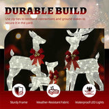 3-Piece Lighted Christmas Reindeer Set Outdoor Decorations, Weather Proof Sparkling Deer 64880726