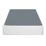 Twin Mattress Foundation 1pc Black Metal Frame with Textured Fabric Cover B011P197734
