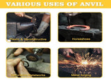 Multi 65 lb Multi-Angle Anvil, 55 HRC High Hardness Steel Anvil, Sturdy Multi-Angle Anvil with Round W2885P337732