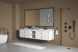 72in. W x 48in. H Metal Framed Bathroom Mirror for Wall, Rectangle Mirror, Bathroom Vanity Mirror W1272113723