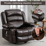 Massage Swivel Rocker Recliner Chair with Vibration Massage and Heat Ergonomic Lounge Chair for W1521130741