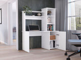 Muncy Computer Desk with Ample Work Surface, Hutch Storage and Single Door Cabinet with 3-Tier B097133099