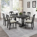 Wooden Frame Upholstered Dining Chairs set of 2,Mid Century Retro Chairs Comfor Kitchen Chairs for W2582P205329