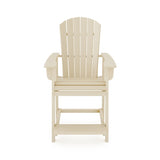 Adirondack Style Counter Chair Stylish HDPE Poly Lumber for Dining, Patio, and Garden Comfort B195P198790