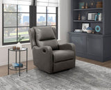 Faux Leather Upholstery Gray Reclining Chair 1pc Living Room Furniture Comfort Seating B011P207535