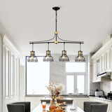 Dining Room Light Fixture/Chandelier Over Table, 40-Inch Hanging for Farmhouse Linear W1592P233442
