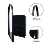 24x36 Inch Arched Recessed Medicine Cabinet, Metal Framed Bathroom Wall Cabinet with Mirror and W1435P182919