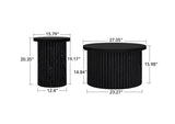 Coffee Table Set of 2 ,Round Coffee Table,Modern Side Tables Accent End Table for Living Room W688P248110