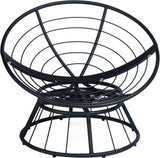 Papasan Wicker Rattan Chair Indoor, 360-Degree Swivel Saucer Chair with Fluffy Cushion,Deep Seating W1889113568