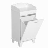 Free Standing Home Organizer Hamper, Bathroom Storage Cabinet, White Prohibited 57636576