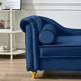 Modern Upholstery Chaise Lounge Chair with Storage Velvet W1097102814