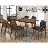 Black and Natural Walnut Tufted Back Side Chairs B062P145448