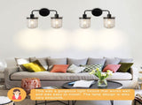 ll Sconces Set of 2 with Clear Glass Shade,Modern ll Sconce, Industrial Indoor ll Light Fixture E26 82306146