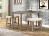Sora Wood 3-Piece Counter Height Dining Set, Taupe T2574P164803