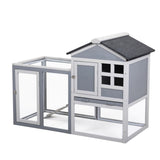 ZNTS Indoor Outdoor Rabbit Hutch, Bunny Cage with Run, Pull Out Tray, Guinea Pig House for Small Animals, W2181P152979