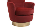 ZNTS Velvet Swivel Barrel Chair, Swivel Accent Chairs Armchair for Living Room, Reading Chairs for W1361116856