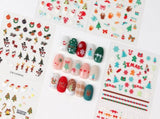 30sheet GlossyBlossom 3D Christmas Nail Stickers Korean Made Holiday Nail Art Decals for Festive 76464400